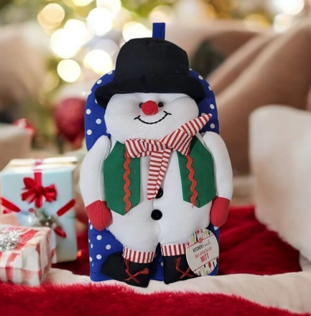 Ritz Kitchen Friends Cotton Oven Mitt Snowbuddy Snowman New